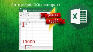 CÓMO ENUMERAR REGISTROS GRANDES 1 AL 10000 PASO A PASO FÁCIL 2023 [upl. by Ellecrag]