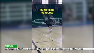 La Sandro Abate si coccola Miguel Kenji un calcettistainfluencer [upl. by Llesig]