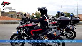 MELITO PORTO SALVO  2 ARRESTI PER FURTO DI ENERGIA E INCENDI BOSCHIVI [upl. by Waterer]