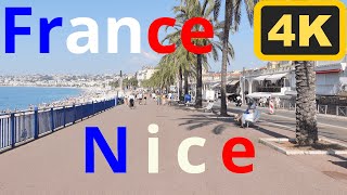 Nice  France  4K walking tour  August 2024 [upl. by Erihppas]