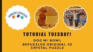 Puppy Dog  Original 3D Crystal Puzzle by Bepuzzled Tutorial [upl. by Aserehtairam]