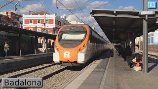 Rodalies Barcelona  Badalona R1  Renfe Civia  447  2016 [upl. by Arteid641]