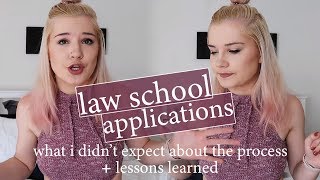 law school applications  what I didnt expect about the process  lessons i learned [upl. by Slaby]