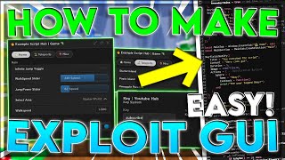 How To Make A ROBLOX Exploit Script  GUI  EASY Tutorial  JUNE 2023 [upl. by Ahse]