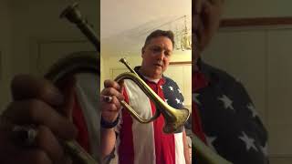 Bugle Call Call to Quarters on a Vintage C Bugle [upl. by Monda]