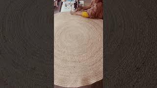 Floor covering made by Jute jute mat floormat handmade crafts [upl. by Llertnod]