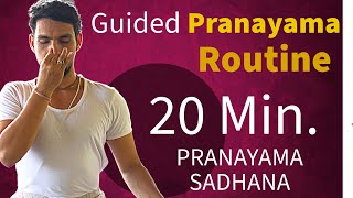 20 MIN PRANAYAMA  DAILY PRANAYAMA SEQUENCE  ​⁠PrashantjYoga [upl. by Lyon]