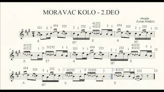 Moravac kolo  note za harmoniku zapis Zoran Madzic [upl. by Jack]