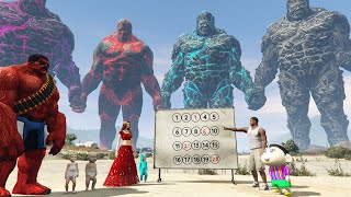 Franklin Teach Missing Numbers With Lava God Shinchan in GTA 5 [upl. by Taft352]