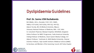 Dyslipidemia Guidelines by Dr Sarma [upl. by Ahsyak224]