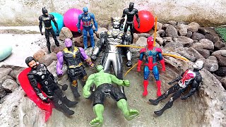 AVENGERS SUPERHERO STORY MARVELSSPIDER MAN 2 VS HULK CAPTAIN AMERICAVS THOR VENOM VS SPIDEY [upl. by Anaitit]