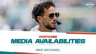 Coach Mike McDaniel meets with the media after LVvsMIA  Miami Dolphins [upl. by Idnac]