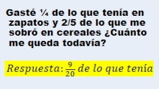 Problemas de fracciones complicados [upl. by Pittman]