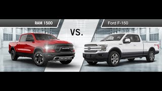 FORD f150 50 Coyote vs f150 35 ecoboost vs ram1500 57 hemi 060 race [upl. by Eixam]