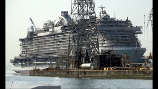 MSC SEASIDE  special views under construction at FINCANTIERI  4KQualityVideo [upl. by Anyal608]