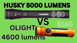 Olight Seeker 4 Pro 4600 lumens vs Husky 5000 lumens [upl. by Gesner630]