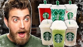 Starbucks YearRound Holiday Drinks Taste Test [upl. by Enajharas799]