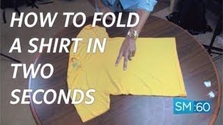 How to Fold a Shirt in Under 2 Seconds  2 Easy Options [upl. by Artep]