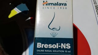 Bresol  NS  Saline Nasal Solution  Review In Hindi [upl. by Euv]