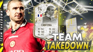 94 Icon Moments Eric Cantona Team Takedown [upl. by Ameerahs]