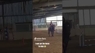 HELP I cant get the horse to stop horseriding horses horseridinglesson [upl. by Grethel]