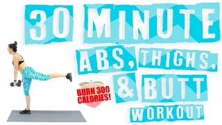 30 Minute Abs Thighs and Butt Workout 🔥Burn 300 Calories 🔥 [upl. by Oznarol857]