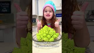 ROASTED ROMANESCO BY CHEF LIS  FOOD VIDEOS FOR KIDS AND ADULTS  FUNNY TODDLER [upl. by Ahsiekan]