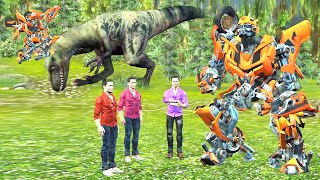 giant dinosaur monster vs titan car robot story [upl. by Allerus117]