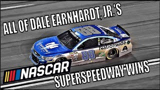 All of Dale Earnhardt Jrs NASCAR Superspeedway Wins [upl. by Twum906]