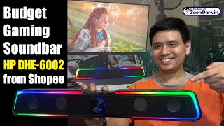 Budget Gaming Soundbar Speaker HP DHE6002 from Shopee Philippines [upl. by Moth]