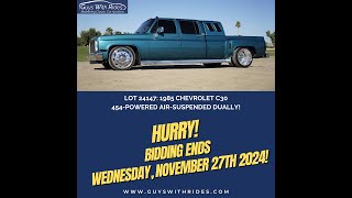 WILD 454Powered 1985 Chevrolet Square Body C30 33 Custom Auction [upl. by Dripps]