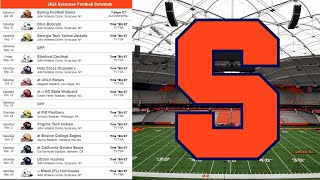 Syracuse Football 2024 Schedule Preview amp Prediction [upl. by Dorisa]