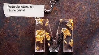 DIY Porteclé lettres en résine cristal  Tutorial [upl. by Learsiy]