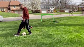 Review of RUNBOW 6x4 ft Portable Kids Soccer Goal for Backyard Practice Soccer Net with Carry Bag [upl. by Iramohs533]