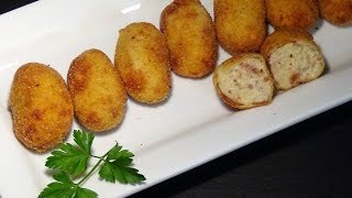 Receta Croquetas de jamón Loli Domínguez  Recetas de cocina Paso a paso Tutorial Loli Domínguez [upl. by Ahsyek509]