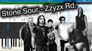 Stone Sour  Zzyzx Rd Piano Tutorial  Sheets  MIDI Synthesia [upl. by Enelia]