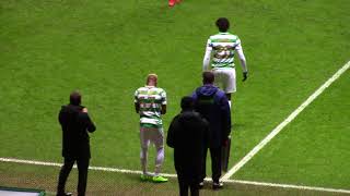 Celtic 3  Hearts 1  Charly Musonda  Crowd Reaction to his Introduction  30 January 2018 [upl. by Esdnyl]