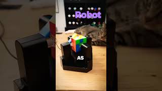 Robot 🤖 vs me rubikscube 5solves cubing 5cubes puzzle shorts viralshort meshorts [upl. by Esinel]