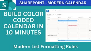 SharePoint Online Color Coded Calendar Modern List ViewRules [upl. by Mansur995]