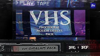 Procedural Distortion Effects For Premire Pro  VHS Overlays VCR Retro CRT Old TV Filters [upl. by Manuel]