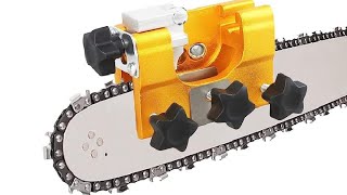 Chainsaw Sharpener STSVA Hand Cranked Chainsaw Sharpening Jig Kit Review as easy to use as a penci [upl. by Arfihs]