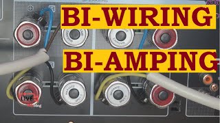 Biwiring and biamping connection of loudspeakers and power amplifiers [upl. by Ahsinyd]