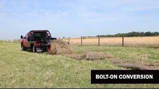 Turn Your Bed Into A Bale Loader With A DewEze 660 BoltOn  DewEze  Powered By Harper Industries [upl. by Odelle]