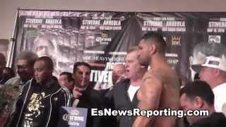 Heated Chris Arreola vs Bermane Stiverne Weigh ins [upl. by Winona541]