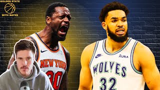 The blockbuster TimberwolvesKnicks trade and exactly what it means for the Warriors [upl. by Leatri708]