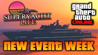 GTA Online Superyacht Life Bonuses 200000 Challenge PEYOTE PLANTS and More New Event Week [upl. by Strenta]