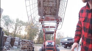 3 LOADS DUMPED IN THE WOODYARD and FLIPPING IBC TOTES INTO DUMP TRAILER [upl. by Dnalevets998]