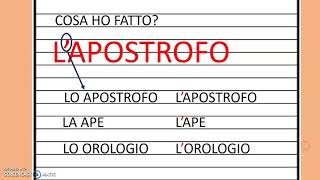 APOSTROFO SPIEGAZIONE  CLASSE SECONDA [upl. by Wylen768]