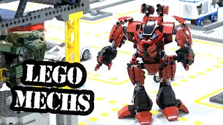 Huge LEGO Mech Base Battle with 50 Mechs [upl. by Friedlander]