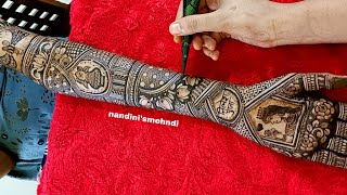 Amazing detailed full bridal mehndi design for hands How to apply easy bridal mehndi Dulhan mehndi [upl. by Anwaf]